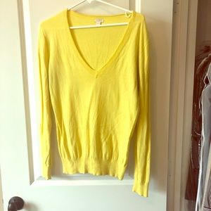Yellow jcrew sweater size large